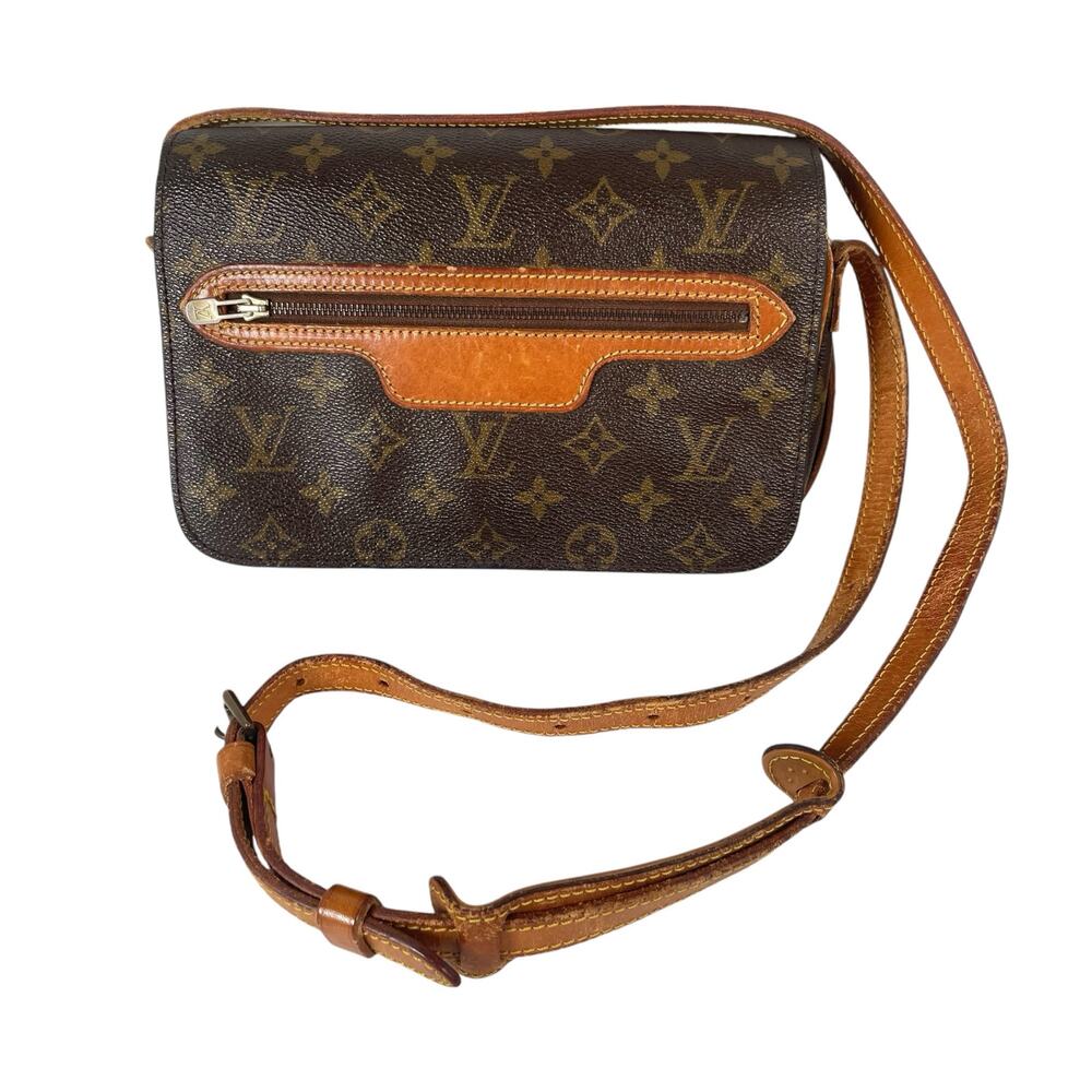 Authentic Louis Vuitton Saint Germain Crossbody Bag Brown Leather Vintage